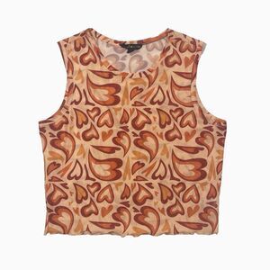 Social Scene Tank Top Size XL Juniors Sheer Boho Funky Sleeveless Thin Knit